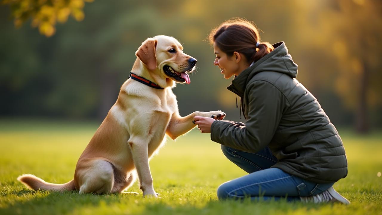 Labrador Retriever sendo treinado